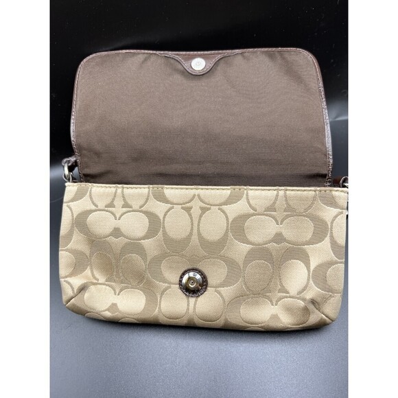 Coach Signature Fabric Wristlet - Picture 7 of 8